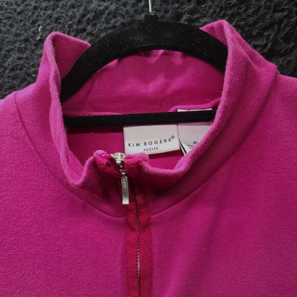 Kim Rogers Womens Vest Pink Size PL Cotton Blend Zip Close Pockets Sleeveless - Picture 12 of 12